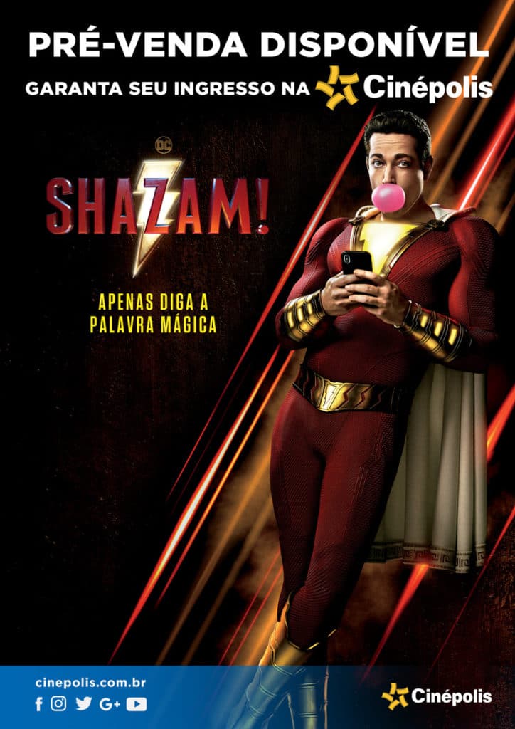 CINÉPOLIS ANUNCIA PRÉ-VENDA DE SHAZAM!
