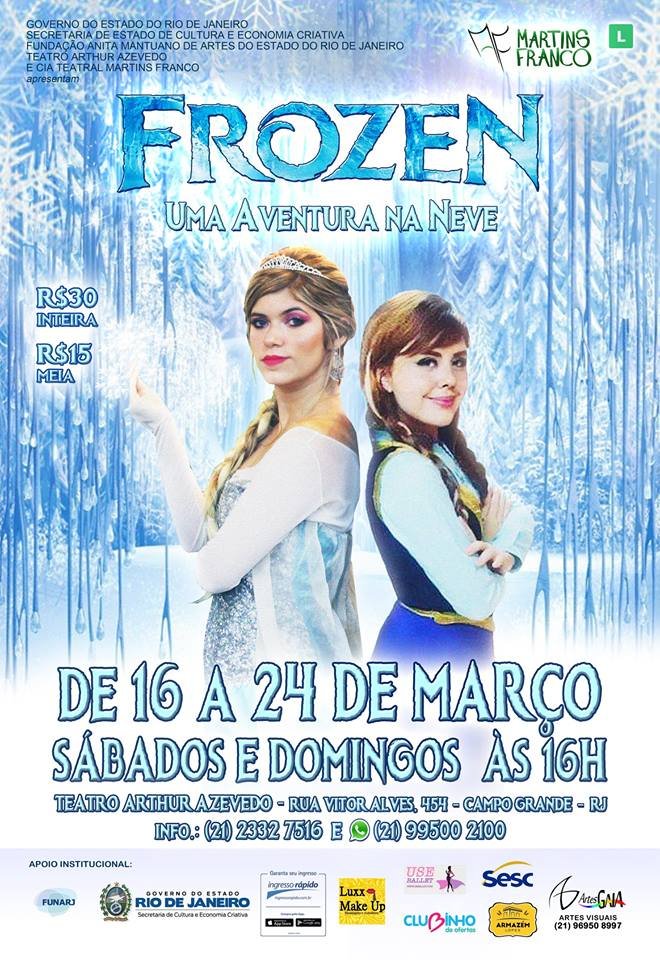 Frozen Uma Aventura Congelante Cia Teatral Martins Franco