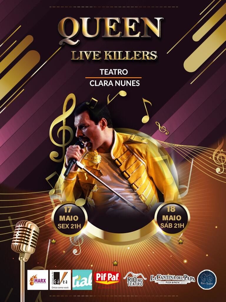 QUEEN LIVE KILLERS no Teatro Clara Nunes