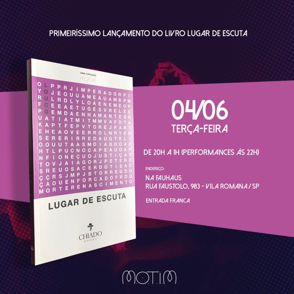 Coletivo M.O.T.I.M promove primeiro evento de lançamento do livro "Lugar de Escuta"