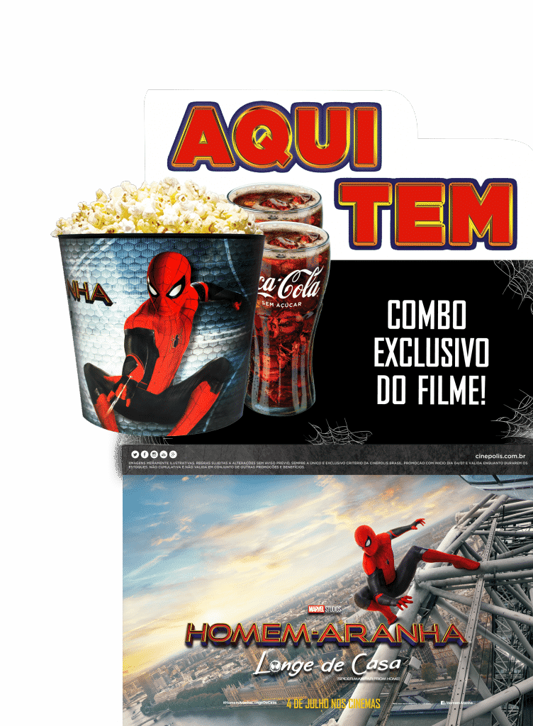 Combo Homem-Aranha: Longe de Casa exclusivo da Cinépolis