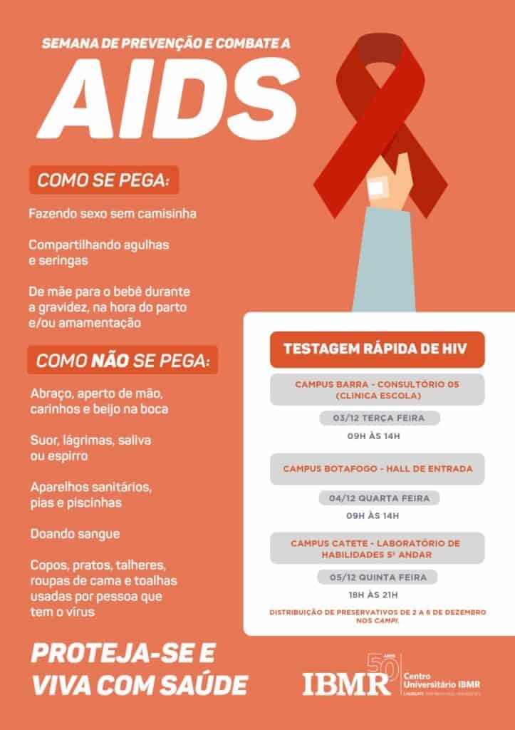 IBMR realiza semana de prevenção e combate ao HIV/Aids