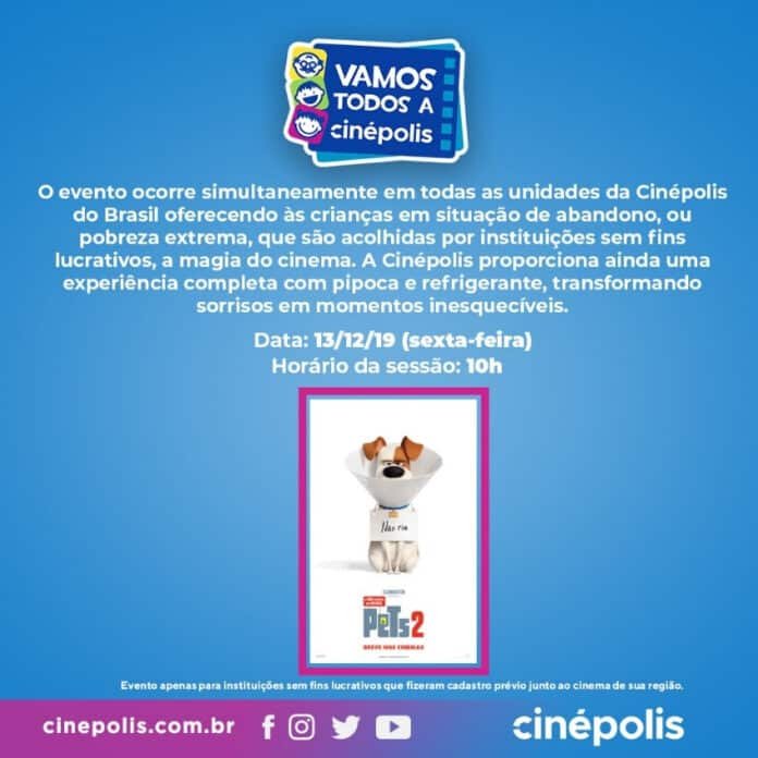 “VAMOS TODOS À CINÉPOLIS” CHEGA A SUA 13ª EDIÇÃO NO BRASIL