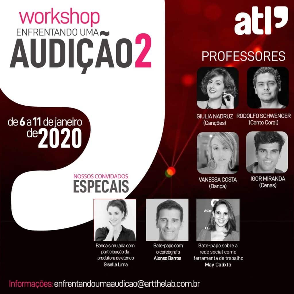 Workshop Enfrentando uma Audição chega as últimas vagas