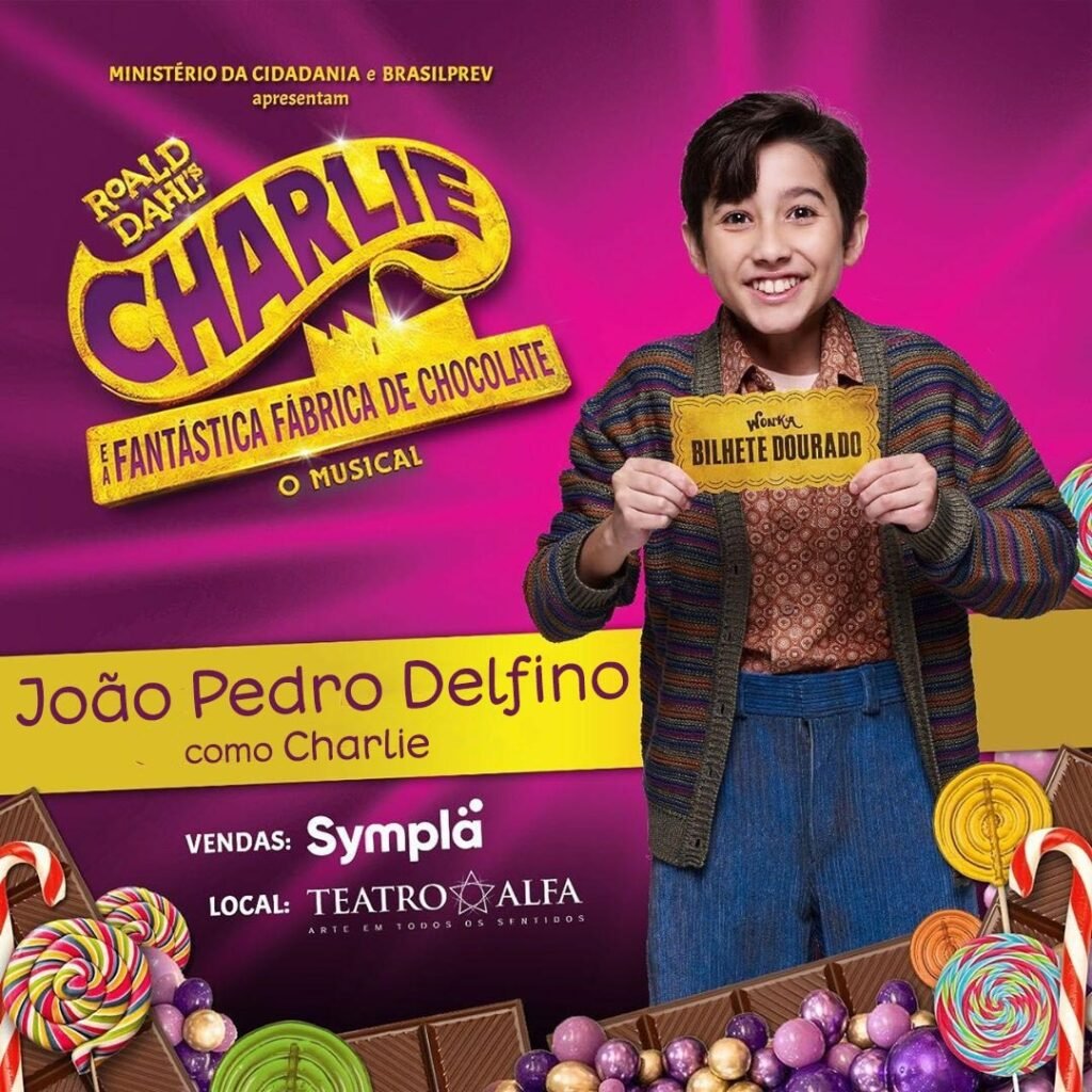 João Pedro Delfino dará vida a Charlie em espetáculo “Charlie – O Musical” 