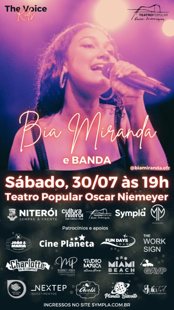 Bia Miranda se apresenta no Teatro Popular Oscar Niemeyer