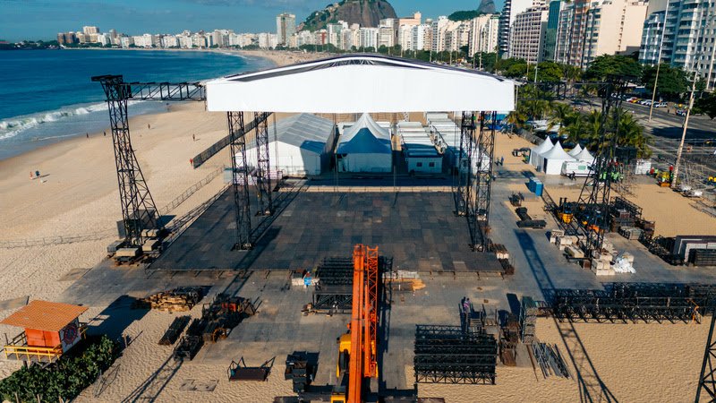 Madonna no Rio de Janeiro - Informações sobre o palco da artista na Praia de Copacabana