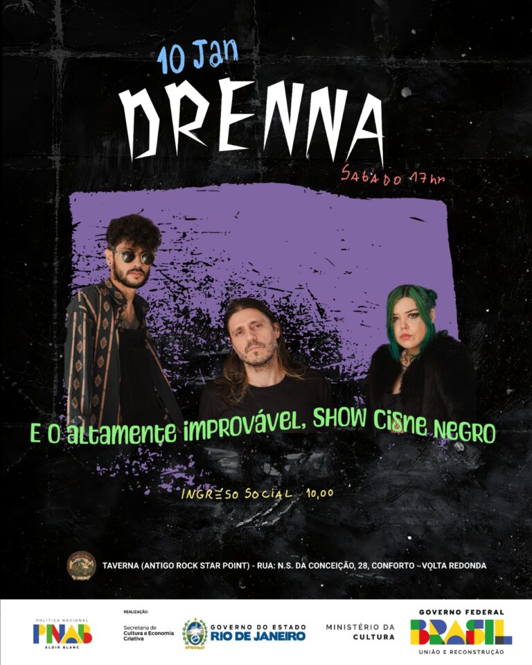 Drenna Apresenta o Impactante Show "Cisne Negro" em Volta Redonda: Uma Jornada Musical Imperdível!